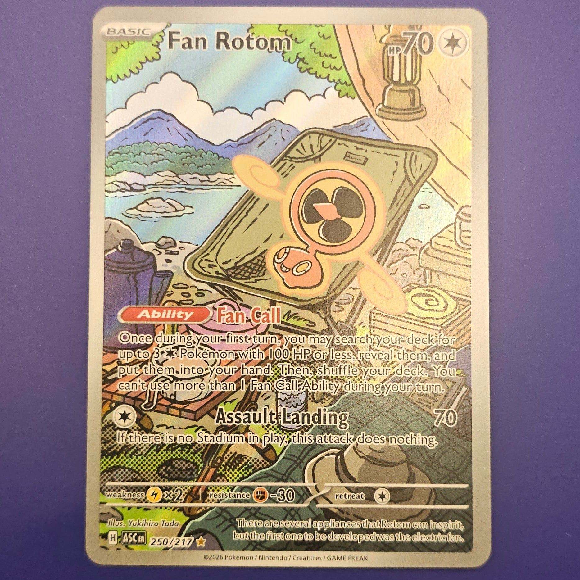 Fan Rotom 250/217 — Illustration Rare — Inglés