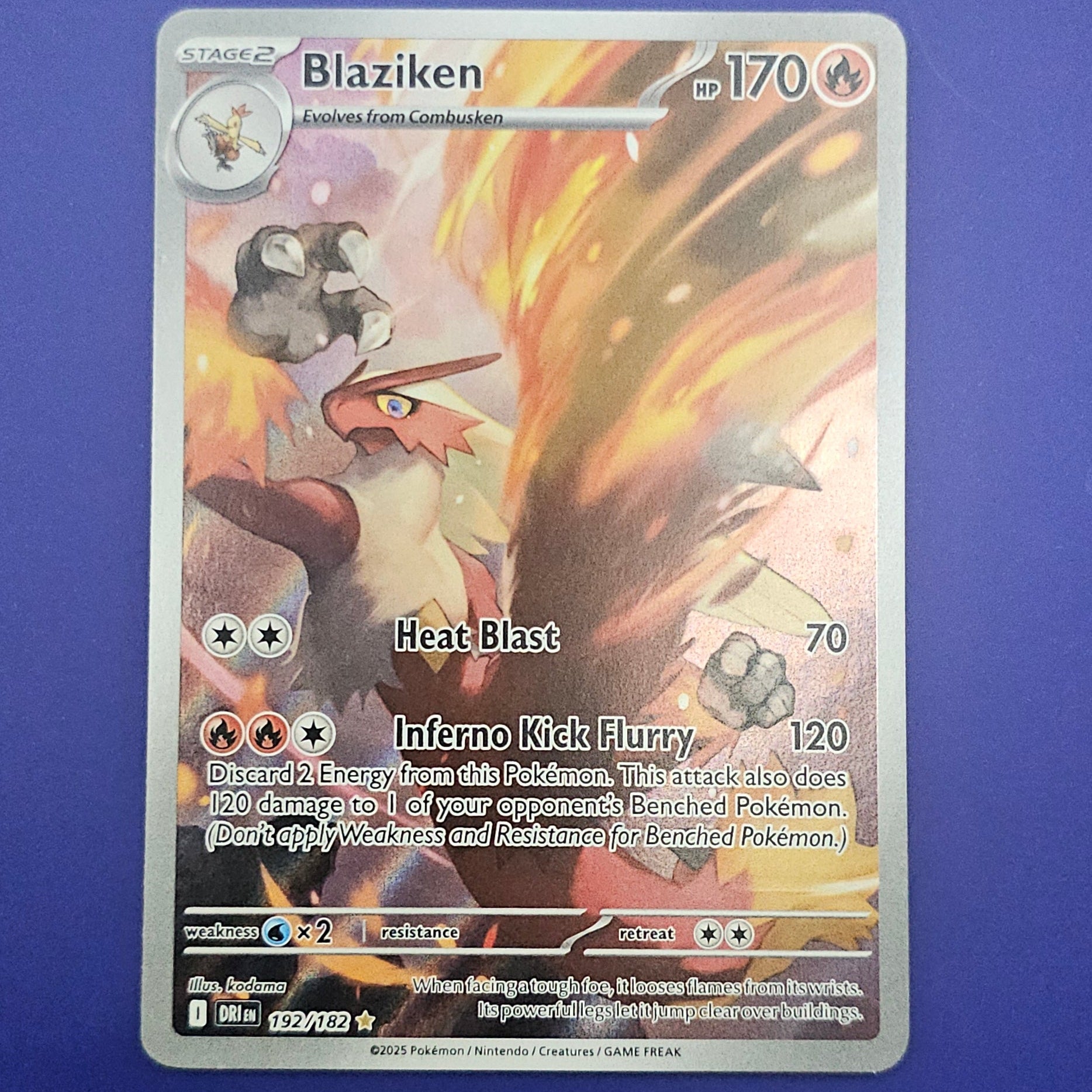 Blaziken 192/182 — Illustration Rare — Inglés