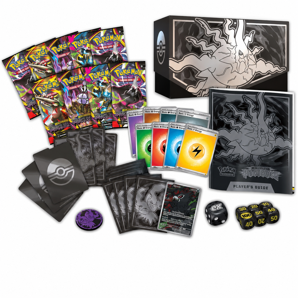 Pokémon TCG: Mega Evolution – Pitch Black Elite Trainer Box (ETB) – Inglés