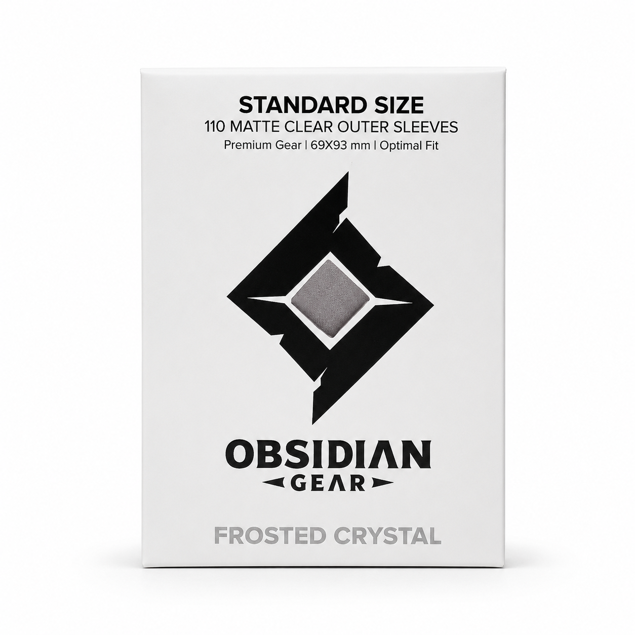 Obsidian Gear Frosted Crystal Matte Clear Outer Sleeves Standard Size