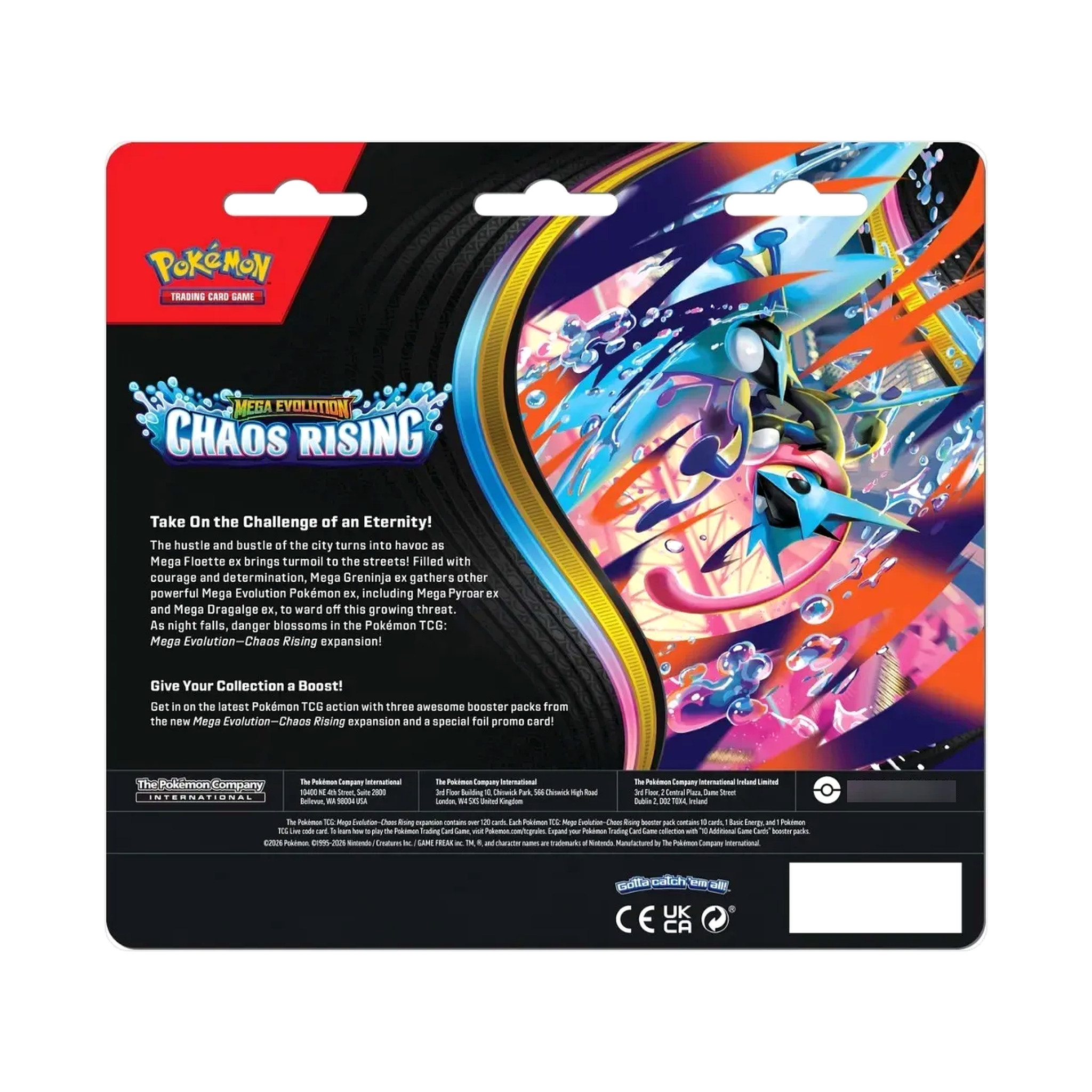 Pokémon TCG Mega Evolution: Chaos Rising — 3 Pack Blister